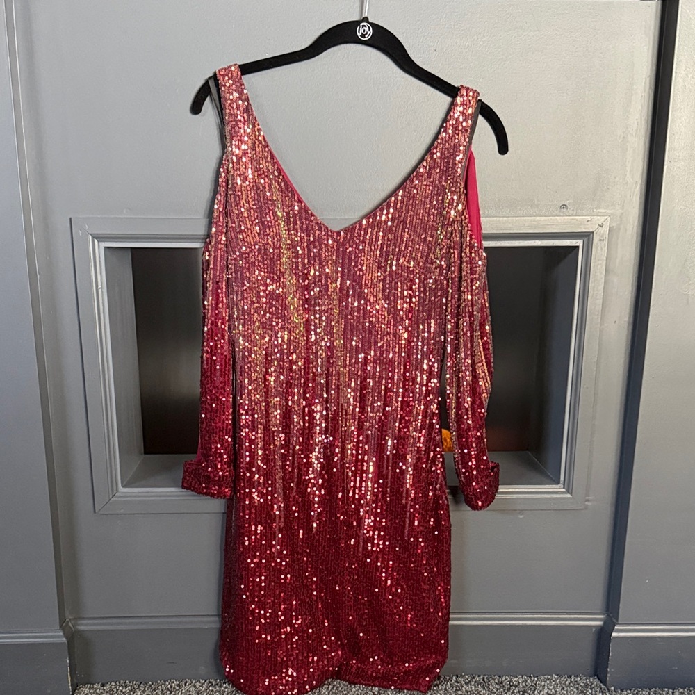 VENUS Red Sequin Dress